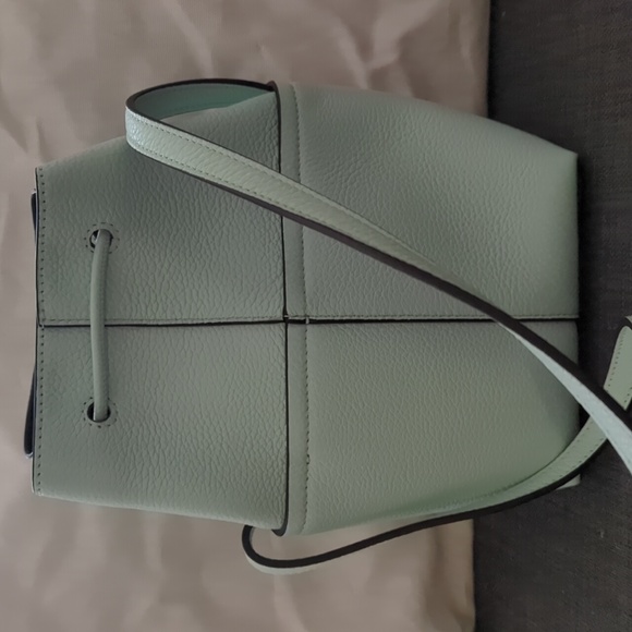 New Ferragamo Gancini Mini Drawstring Leather Bucket Bag - Picture 2 of 7